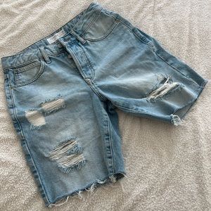 Top man distressed Slim Cut off Short